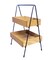 2-Tier A-Frame Decorative Storage Tray with Black Wooden Box Shelves